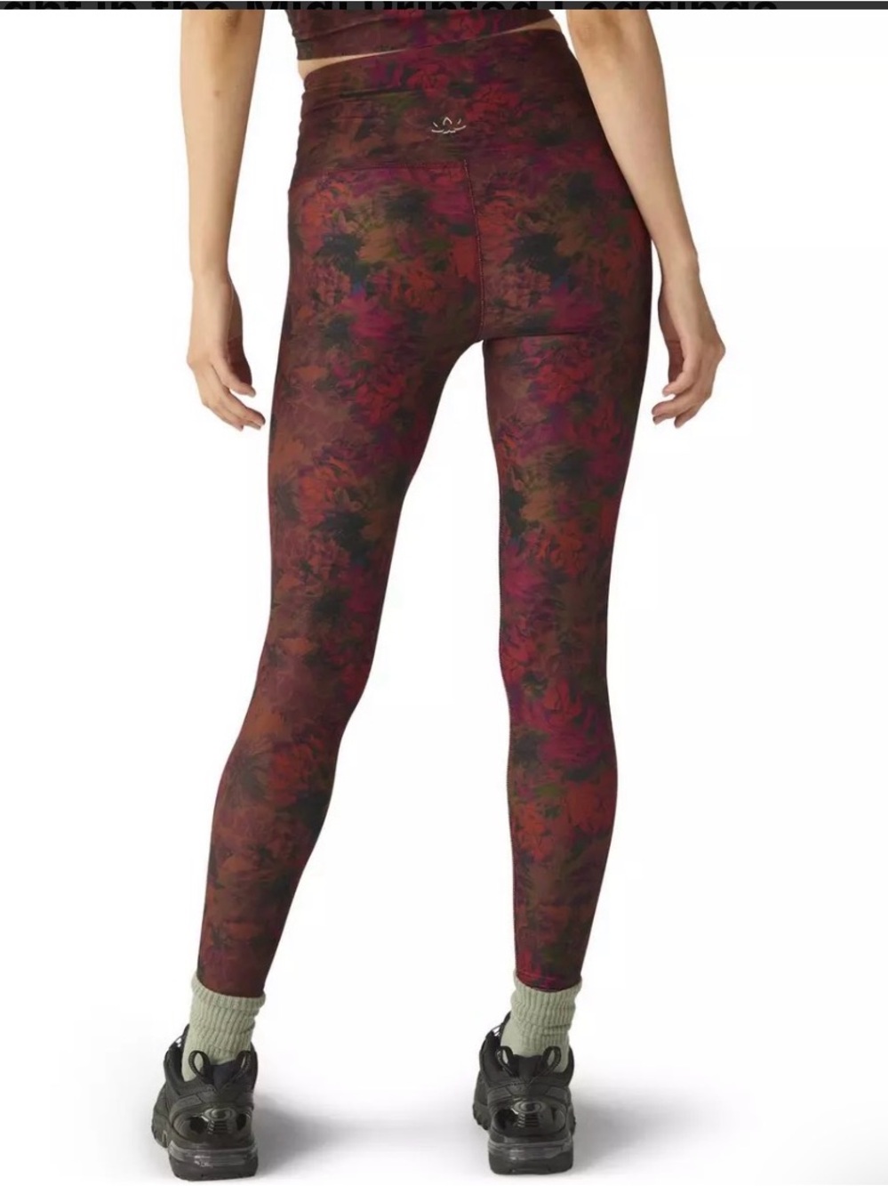 Beyond Yoga Spacedye Caught in the Midi Printed Leggings Red Black Print - Picture 3 of 9